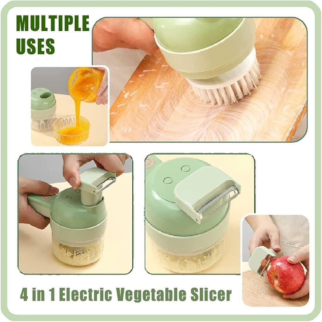 4 in 1 Electric Vegetable Cutter - Wireless Food Chopper