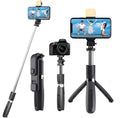 3-in-1 Selfie Stick Tripod with Bluetooth Remote - Extendable