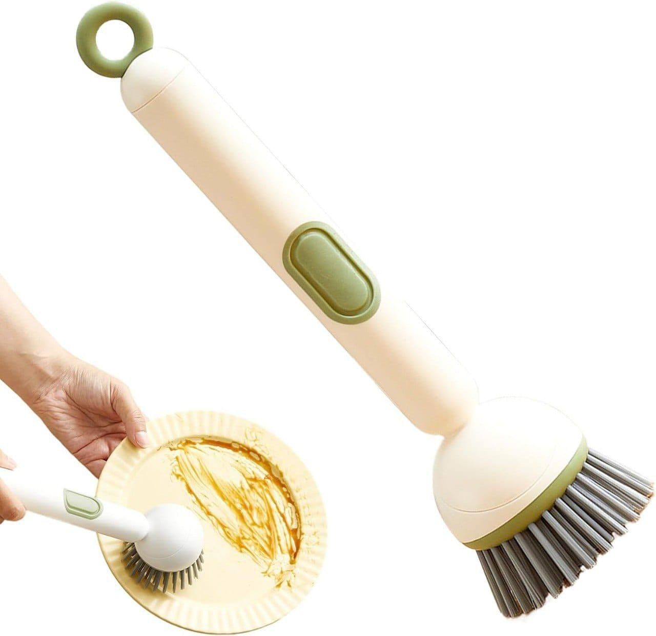 360° Scrubber Wand with Liquid Dispenser - Kitchen Cleaning Tool