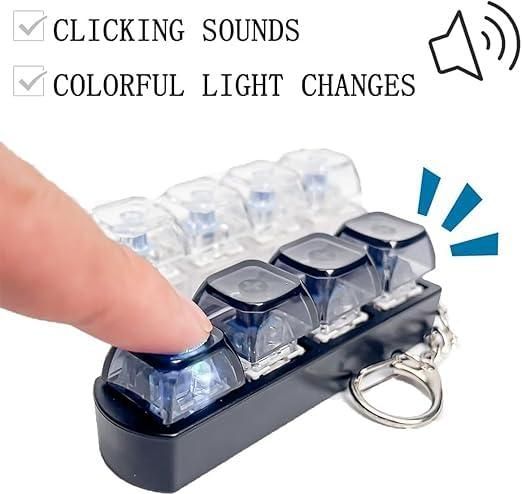 Keyboard Fidget Keychain - Stress Relief Toy