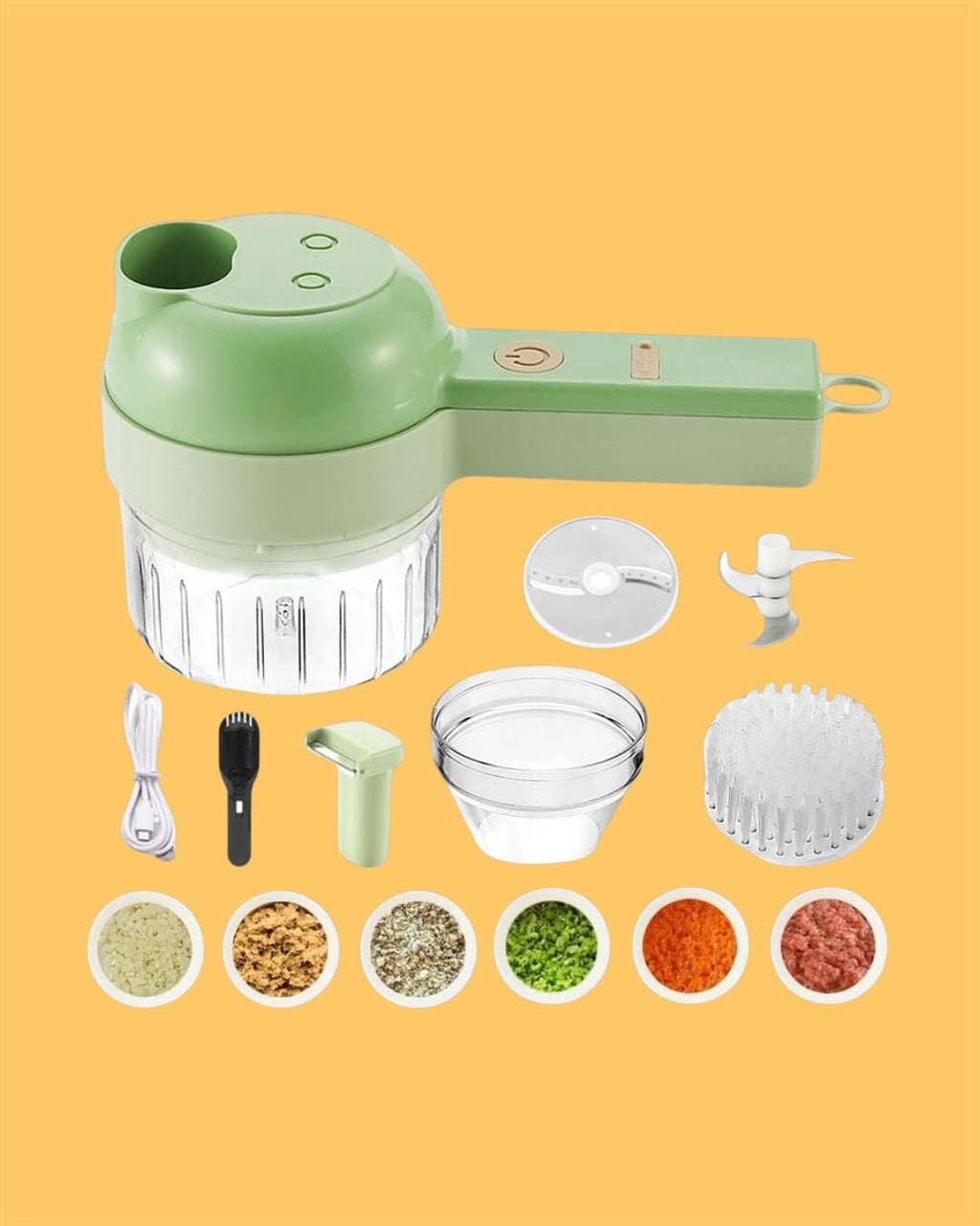 4 in 1 Electric Vegetable Cutter - Wireless Food Chopper