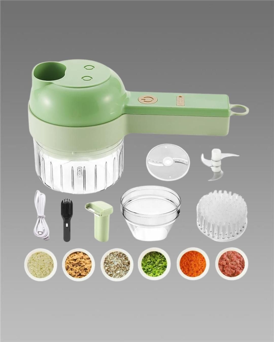 4 in 1 Electric Vegetable Cutter - Wireless Food Chopper